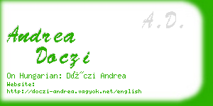 andrea doczi business card